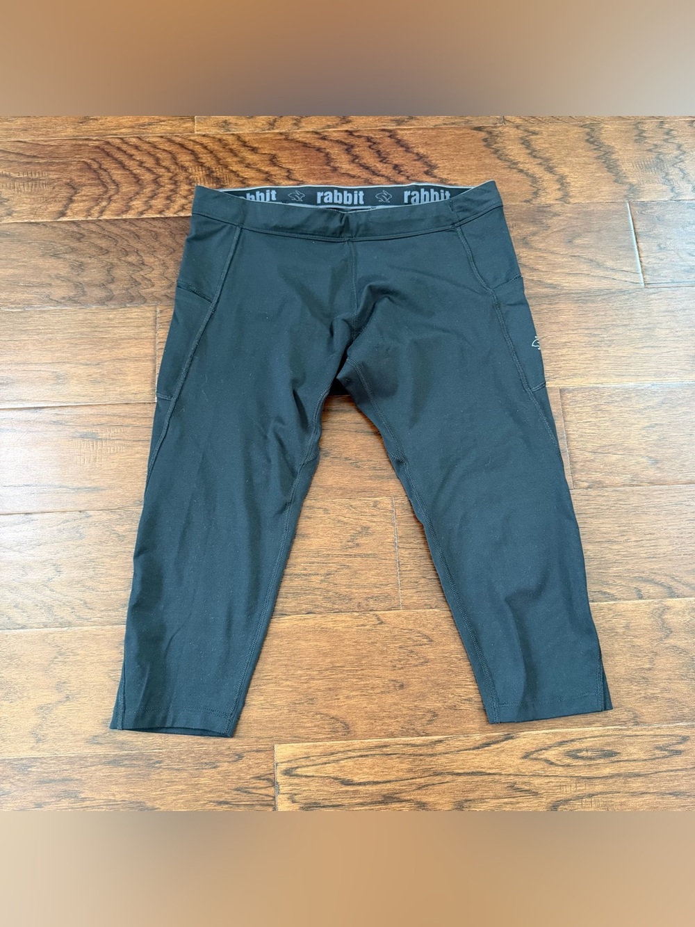 Rabbit Men’s Pocket Manpri’s Black Large Drawstring Stretch Running Performance